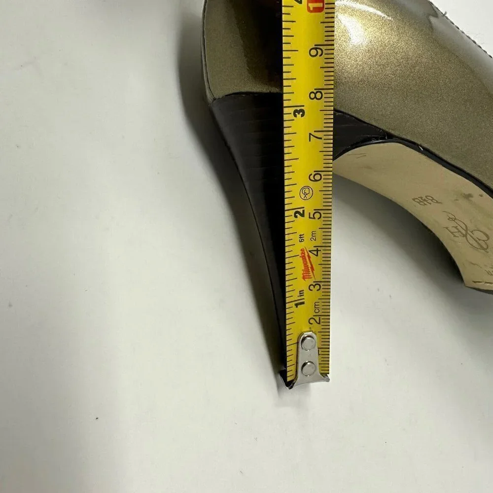 Cole Haan Laney High Heels Pumps‎ Gold Patent Leather Sz 8.5B
